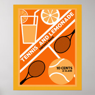 Lawn Tennis Player Graphic Art   Poster