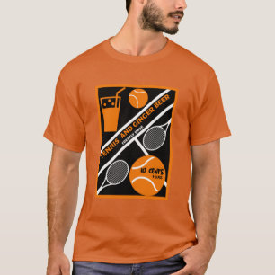 Lawn Tennis Player Graphic Art T-Shirt
