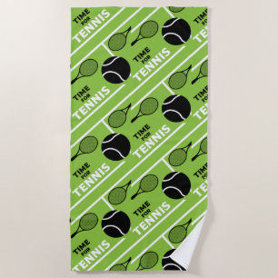 Lawn Tennis Players  Beach Towel