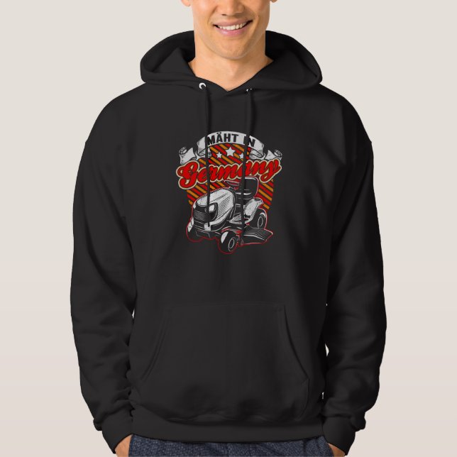 Lawn tractor lawn mowing in Germany  2 Hoodie (Front)