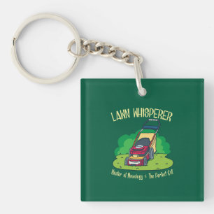 Lawn Whisperer Lawn Mower Garden Gardening Key Ring