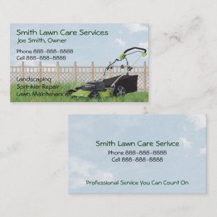 Lawn Yard Maintenance Servies Business Card
