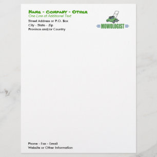 Lawn Yard Mowing, Mow Lawns, Landscaping Lawn Care Customized Letterhead