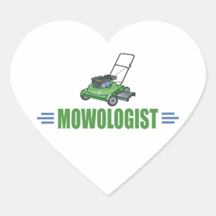 Lawn Yard Mowing, Mow Lawns, Landscaping Lawn Care Heart Sticker
