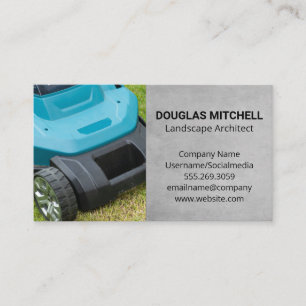 Lawnmower Cutting Grass Business Card