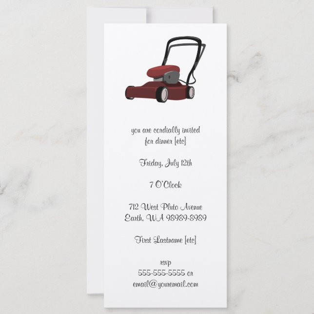 Lawnmower Invitation (Front)