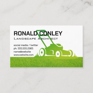 Lawnmower   Lawn Care   Topiary   Landscaper Business Card