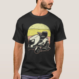 Lawnmower Lawn Tractor Gardener Garden Retro Vinta T-Shirt