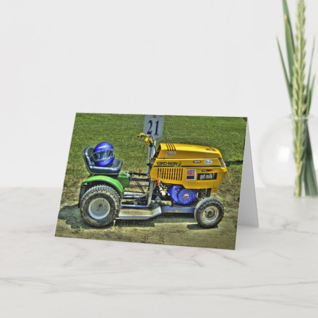 Lawnmower Racing Card - Blank (Front)