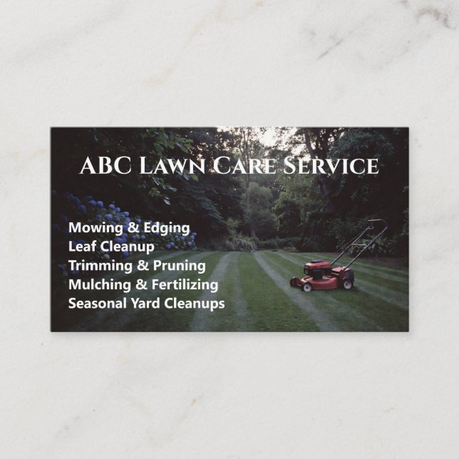 Lawnpro Premium Service Business Card (Front)