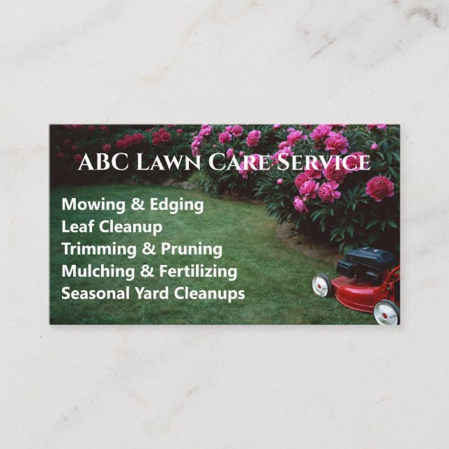 Lawnpro Premium Service Business Card (Front)
