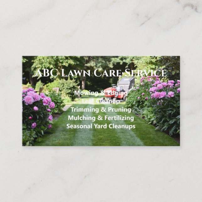 Lawnpro Premium Service Business Card (Front)