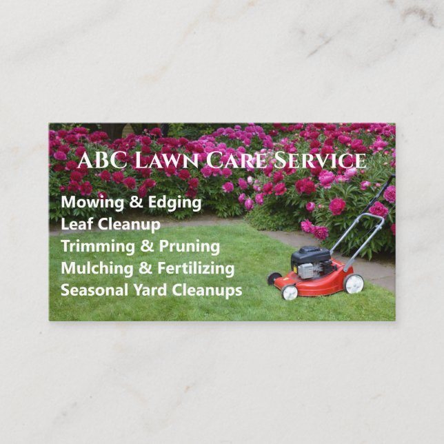 Lawnpro Premium Service Business Card (Front)