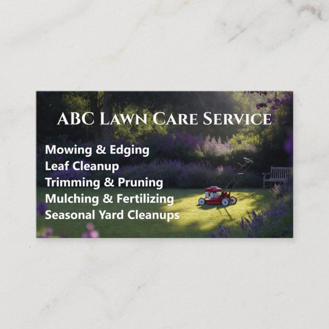 Lawnpro Premium Service Business Card (Front)