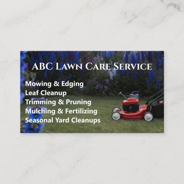Lawnpro Premium Service Business Card (Front)