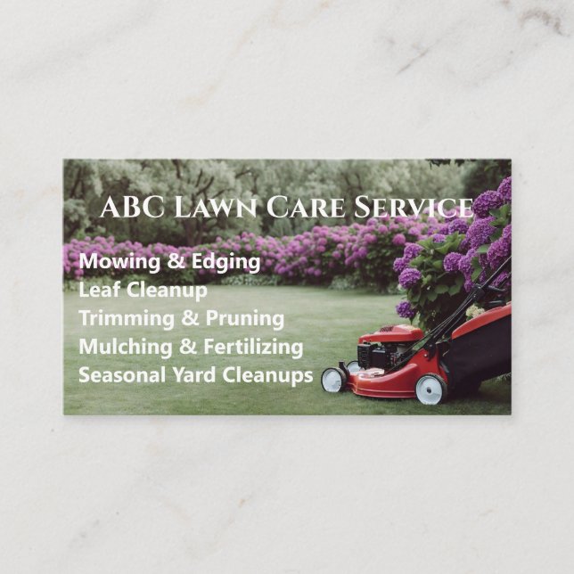 Lawnpro Premium Service Business Card (Front)