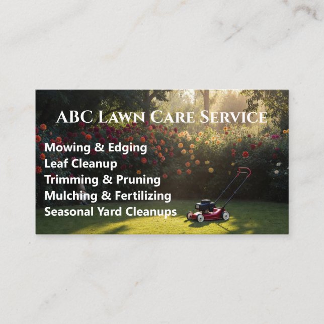 Lawnpro Premium Service Business Card (Front)