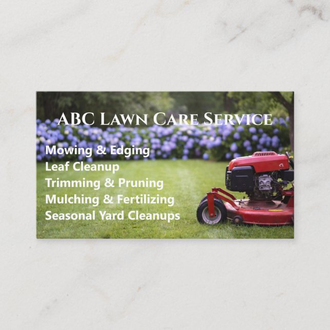 Lawnpro Premium Service Business Card (Front)