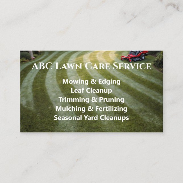 Lawnpro Premium Service Business Card (Front)