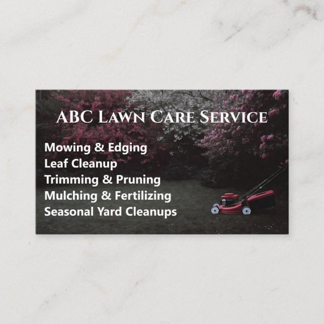 Lawnpro Premium Service Business Card (Front)