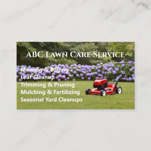 Lawnpro Premium Service Business Card (Front)