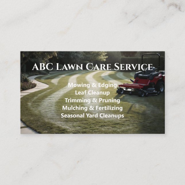 Lawnpro Premium Service Business Card (Front)