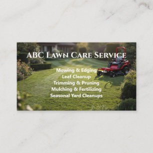 Lawnpro Premium Service Business Card