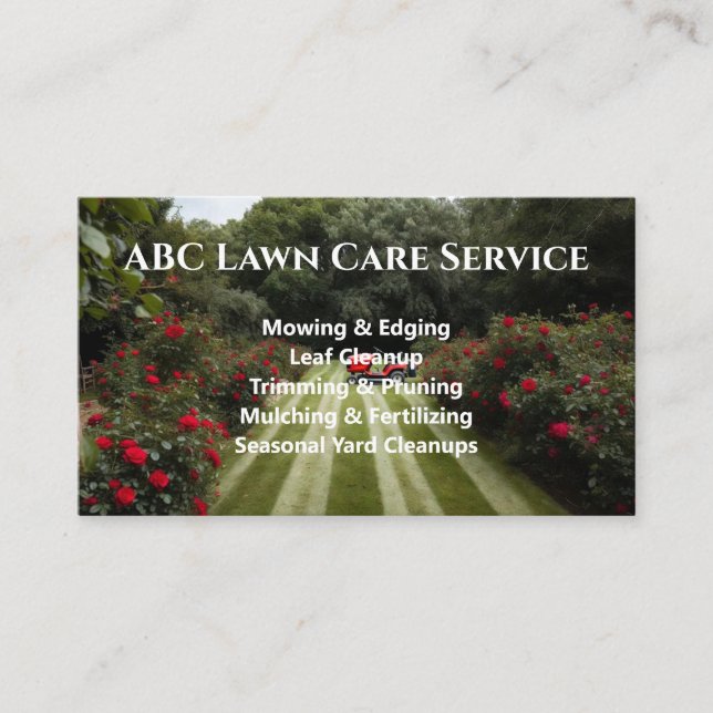 Lawnpro Premium Service Business Card (Front)