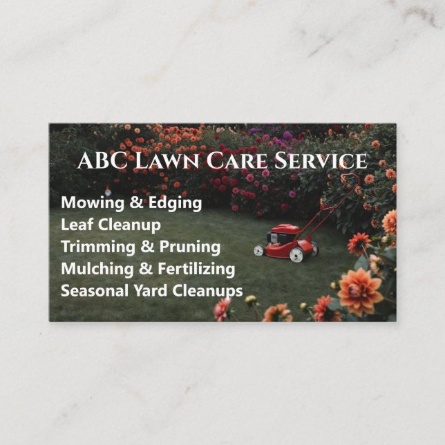 Lawnpro Premium Service Business Card (Front)