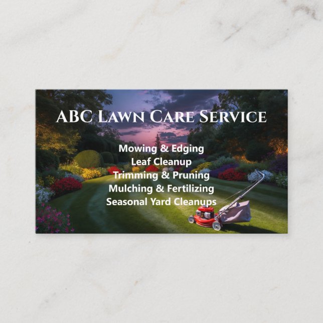 Lawnpro Premium Service Business Card (Front)