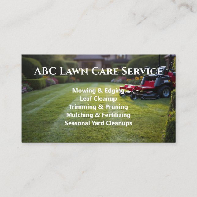 Lawnpro Premium Service Business Card (Front)