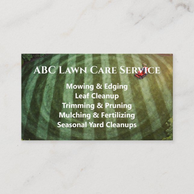 Lawnpro Premium Service Business Card (Front)