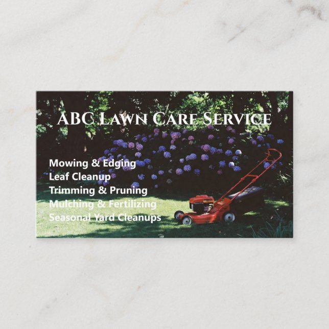 Lawnpro Premium Service Business Card (Front)