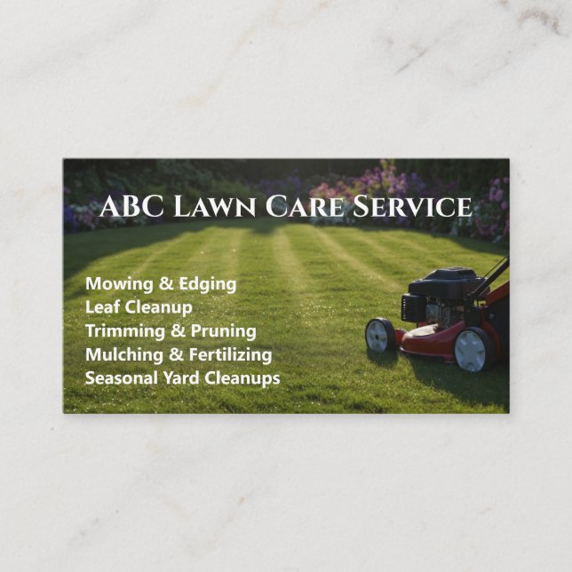 Lawnpro Premium Service Business Card (Front)