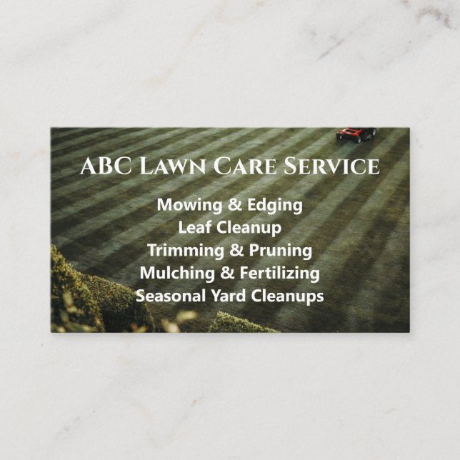 Lawnpro Premium Service Business Card (Front)