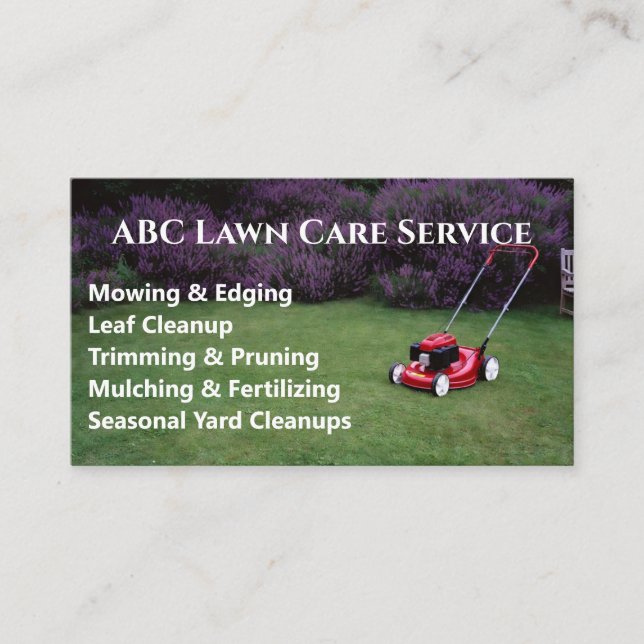 Lawnpro Premium Service Business Card (Front)