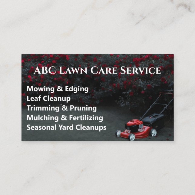 Lawnpro Premium Service Business Card (Front)