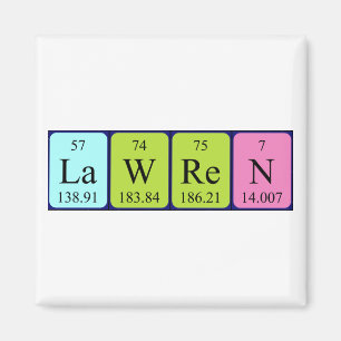 Lawren periodic table name magnet
