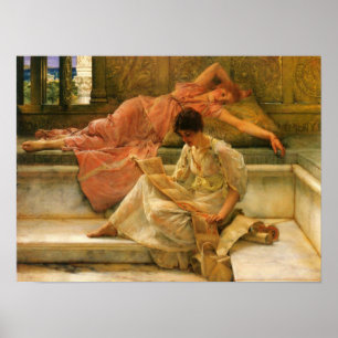 Lawrence Alma-Tadema - A favourite poet Poster
