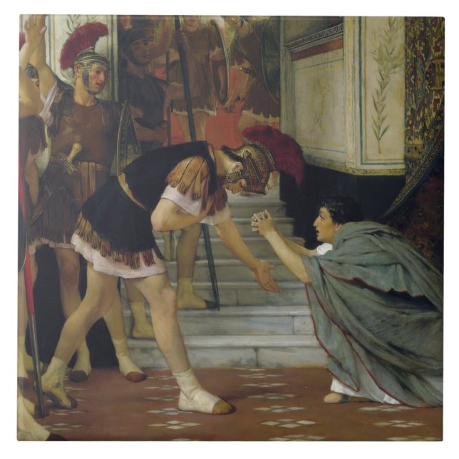 Lawrence Alma-Tadema - Proclaiming Claudius Tile (Front)