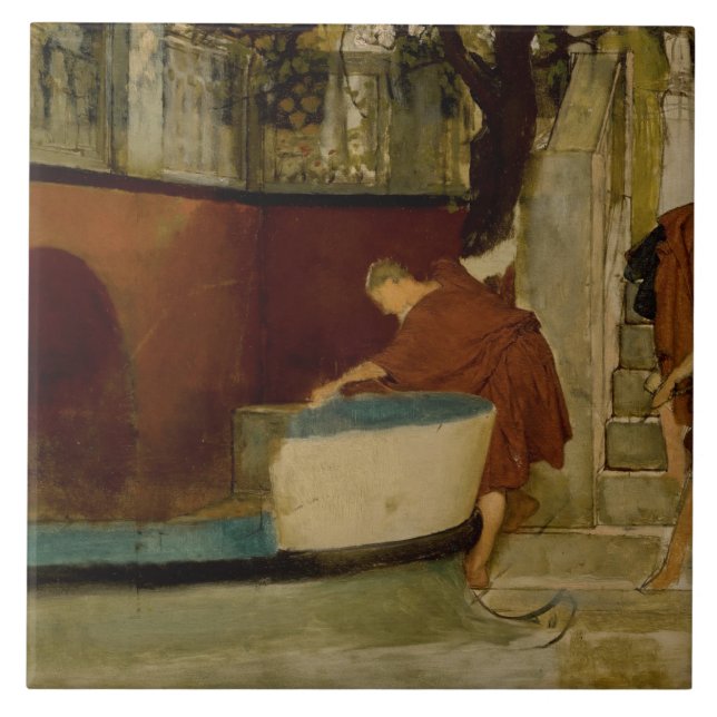 Lawrence Alma-Tadema -The Embarkation On The Barge Tile (Front)
