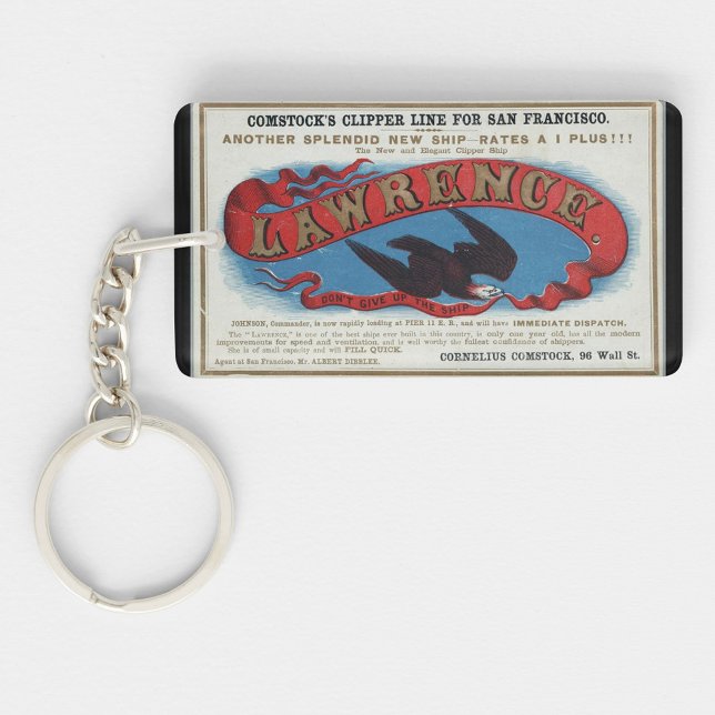 Lawrence Clipper sailing ship 1900 Key Ring (Creator Uploaded)