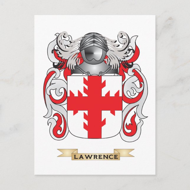 Lawrence Coat of Arms (Family Crest) Postcard (Front)
