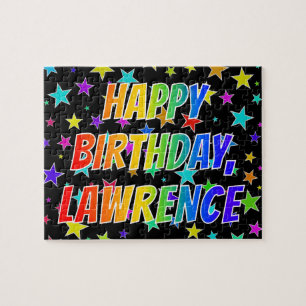 "LAWRENCE" First Name, Fun "HAPPY BIRTHDAY" Jigsaw Puzzle