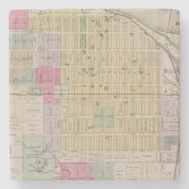 Lawrence, Kansas Stone Coaster (Front)