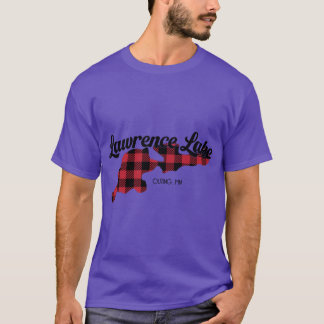 Lawrence Lake Outing MN Plaid Oversized T-Shirt