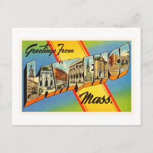 Lawrence Massachusetts MA Vintage Travel Souvenir Postcard