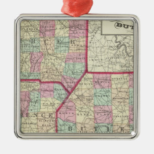Lawrence, Mercer, Beaver, Butler counties Metal Tree Decoration