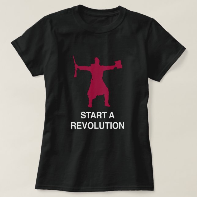 Lawrence Times femme Start a Revolution T-shirt (Design Front)