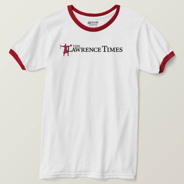Lawrence Times ringer T-Shirt (Design Front)